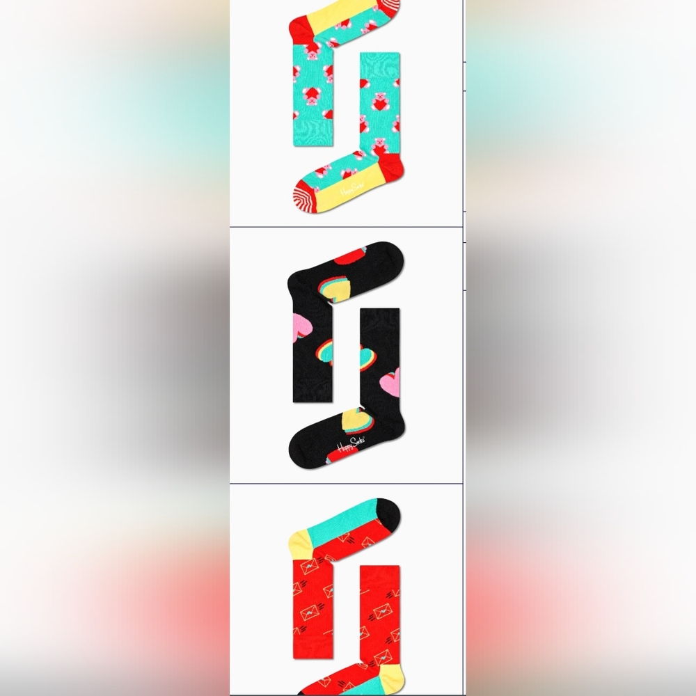 Happy Socks I Love You 3 Pair Gift Set